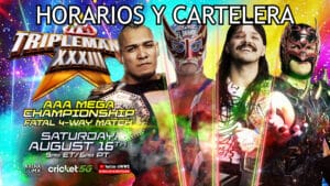 Cartel oficial TripleManía XXXIII 2025 en Arena Ciudad de México – Lucha Libre AAA vs WWE