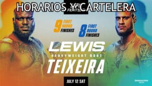 Cartel UFC Fight Night Lewis vs. Teixeira 12 de julio 2025 en Bridgestone Arena Nashville