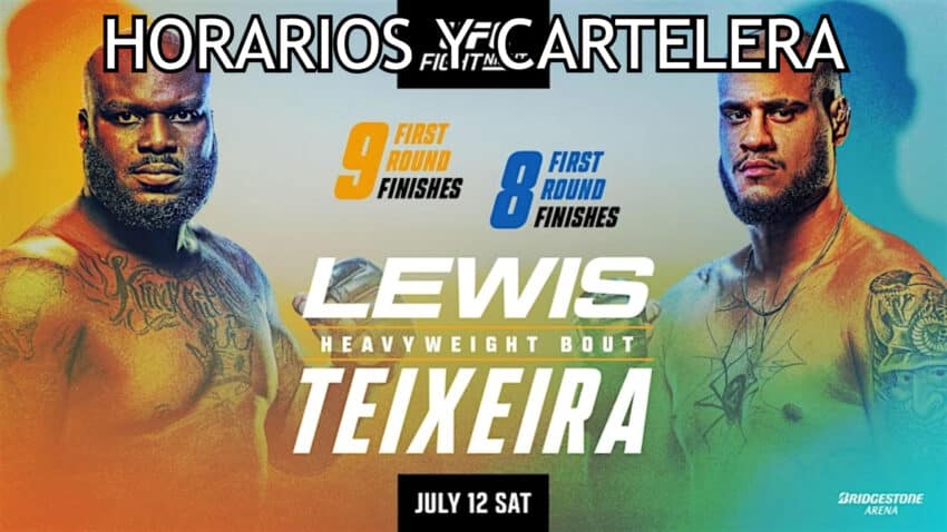 Cartel UFC Fight Night Lewis vs. Teixeira 12 de julio 2025 en Bridgestone Arena Nashville