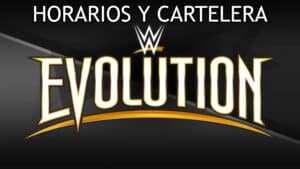 Cartel oficial de WWE Evolution 13 de julio 2025 con Rhea Ripley, IYO Sky, Trish Stratus y el logo del evento