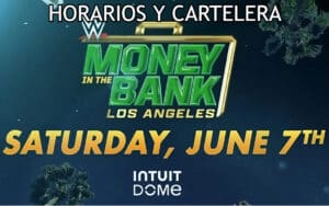 Cartel promocional oficial de WWE Money in the Bank 2025 con luchadores principales