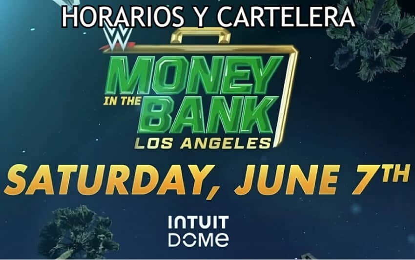 Cartel promocional oficial de WWE Money in the Bank 2025 con luchadores principales